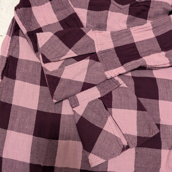 Time and Tru Pink and Purple Plaid Tunic - Picture 7 of 7